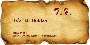 Tóth Hektor névjegykártya